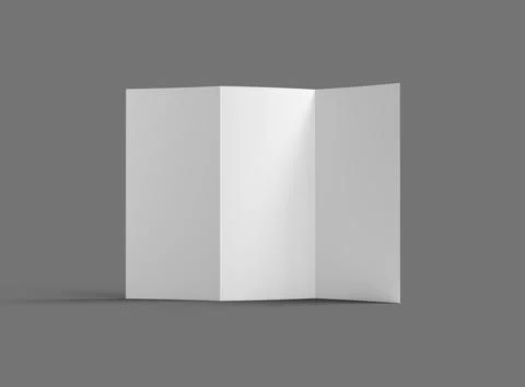 Render of a A4 Z-fold brochure to present your design Stock Illustration