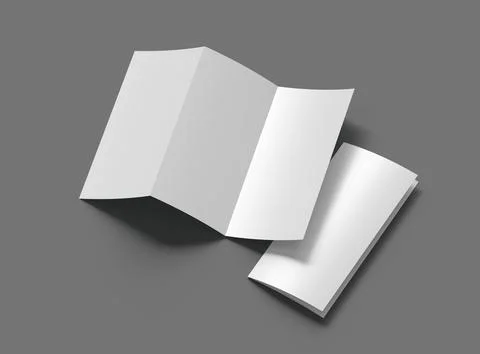 Render of a A4 Z-fold brochure to present your design Stock Illustration