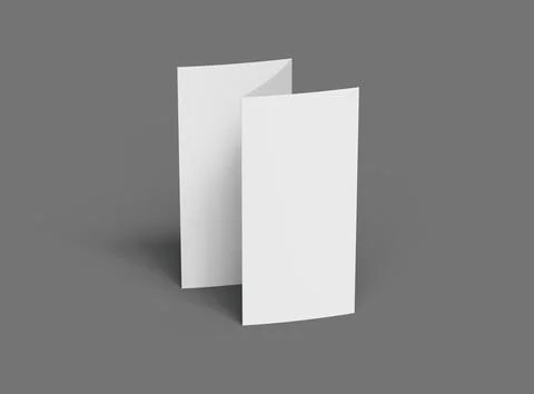 Render of a A4 Z-fold brochure to present your design Stock Illustration