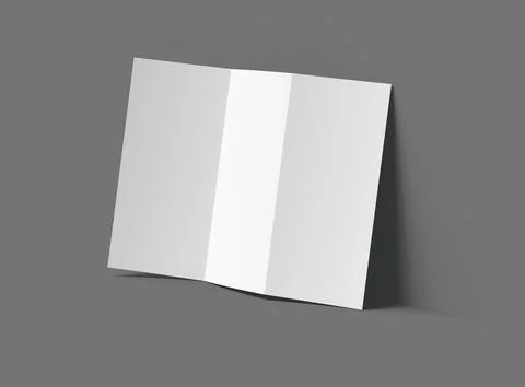 Render of a A4 Z-fold brochure to present your design Illustrazione stock