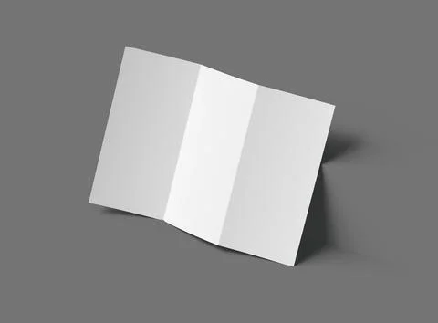 Render of a A4 Z-fold brochure to present your design Stock Illustration