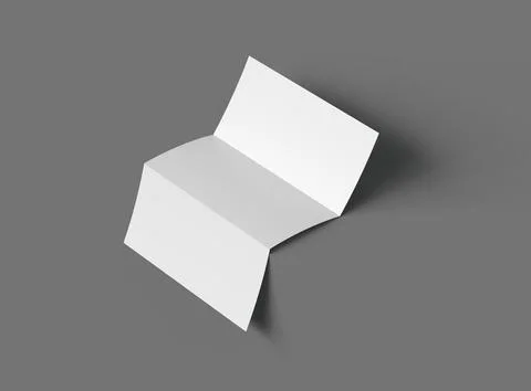 Render of a A4 Z-fold brochure to present your design Stock Illustration