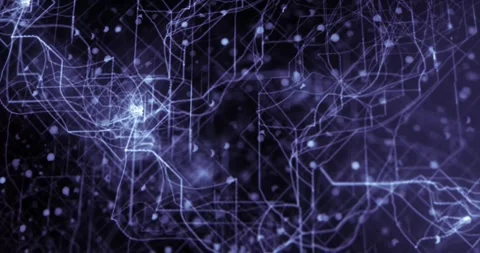 Render of abstract background with growing veins and nerve cells. Stock Footage 263957003