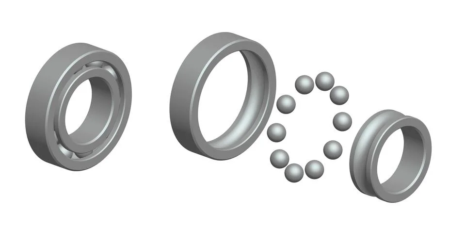 Render: ball bearing Stock Illustration