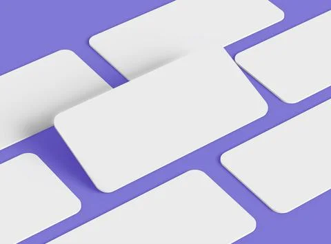 Render of a blank separated mobile phone screens for ui ux app presentation Stock Illustration