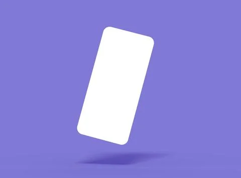 Render of a blank separated mobile phone screens for ui ux app presentation Stock Illustration