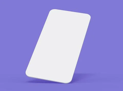 Render of a blank separated mobile phone screens for ui ux app presentation Stock Illustration