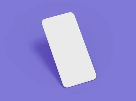 Render of a blank separated mobile phone screens for ui ux app presentation Stock Illustration