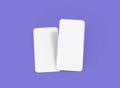 Render of a blank separated mobile phone screens for ui ux app presentation Stock-Illustration