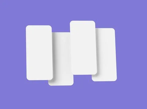 Render of a blank separated mobile phone screens for ui ux app presentation Stock Illustration