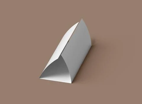 Render of a blank Tri-fold letter size brochure to present your design Stock Illustration
