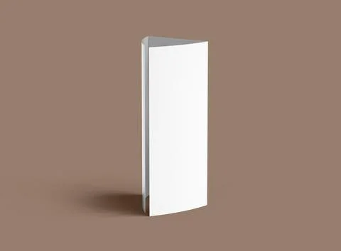 Render of a blank Tri-fold letter size brochure to present your design Stock Illustration