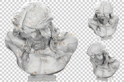 Render of Christ on the Crucifix with dramatic lighting. Stock Illustration