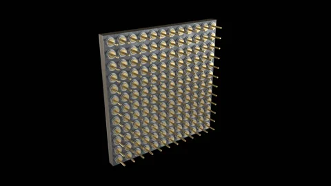 Render of computer CPU. Technology and digital concept. Microprocessor. Stock Footage 117038052