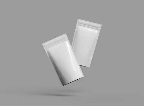 Render of a doypack packaging with a zipper on a light background Stock Illustration