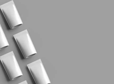 Render of a doypack packaging with a zipper on a light background Stock Illustration