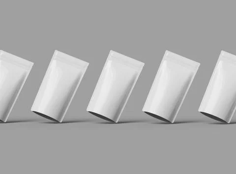 Render of a doypack packaging with a zipper on a light background Stock Illustration