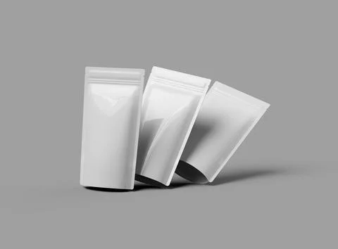 Render of a doypack packaging with a zipper on a light background Stock Illustration