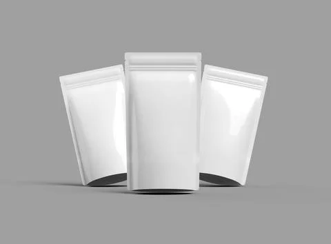 Render of a doypack packaging with a zipper on a light background Stock Illustration