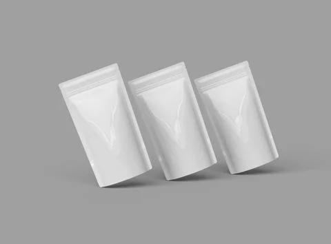 Render of a doypack packaging with a zipper on a light background Stock Illustration