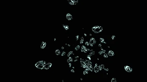 Render of falling drops of water, rain, liquid on a black background. Stock Footage 144045395