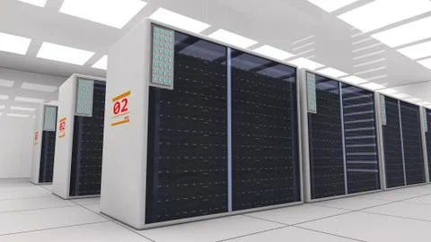 Render farm concept design Stock Illustration