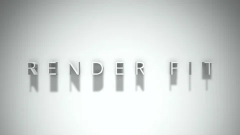 Render fit 3D title animation with shadows on a white background Vídeos de archivo 297801477