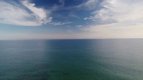 Render of flight over a sea surface on a summer day Stock Footage 73722487