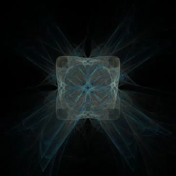 Render fractal square seamless pattern background Stock Illustration