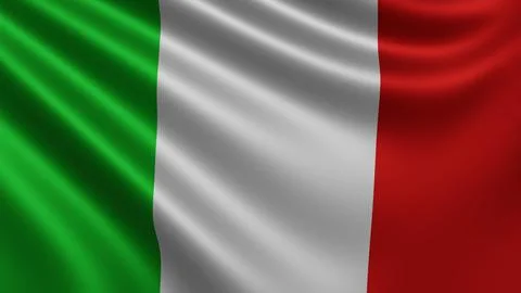 Render of the Italy flag flutters in the wind close-up, the national flag of Stock Illustration