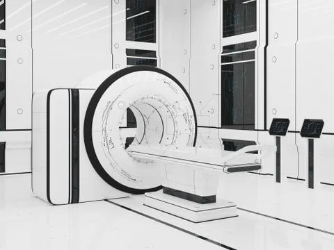 Render Magnetic resonance imaging Illustrazione stock