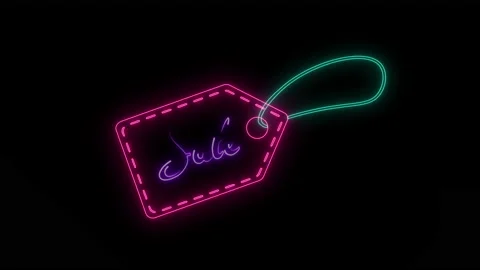 Render Neon Label text 스톡 동영상 171688254