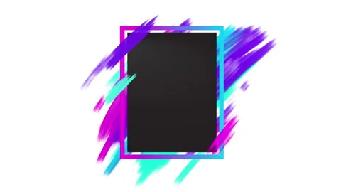 Render Neon Paint Frame Video stock 280825199