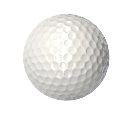Render or Golf Ball isolated on white. Stock Illustration