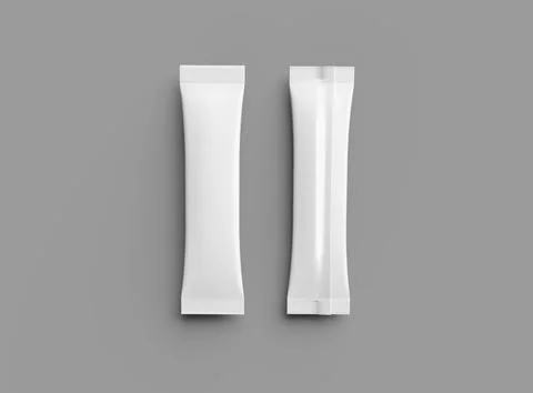 Render of a packaging stick for your product on grey background Stock Illustration