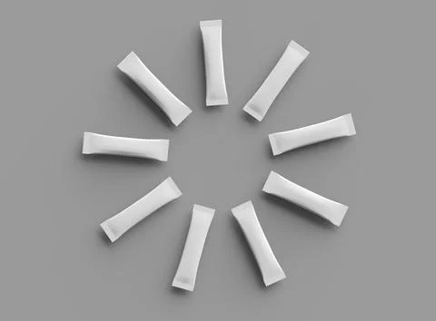 Render of a packaging stick for your product on grey background Stock Illustration