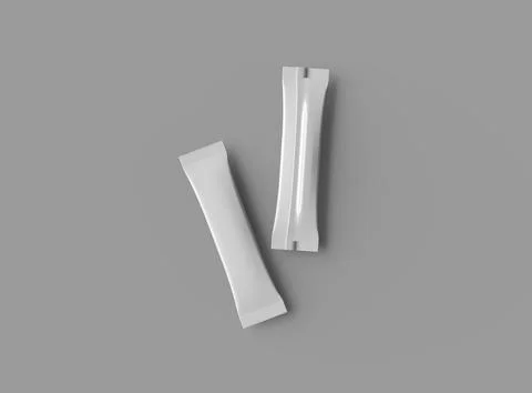 Render of a packaging stick for your product on grey background Stock-Illustration