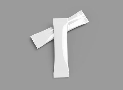 Render of a packaging stick for your product on grey background Stock Illustration