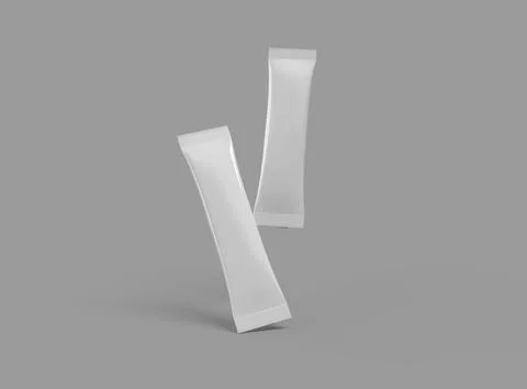 Render of a packaging stick for your product on grey background Stock Illustration