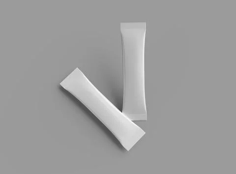 Render of a packaging stick for your product on grey background Stock Illustration