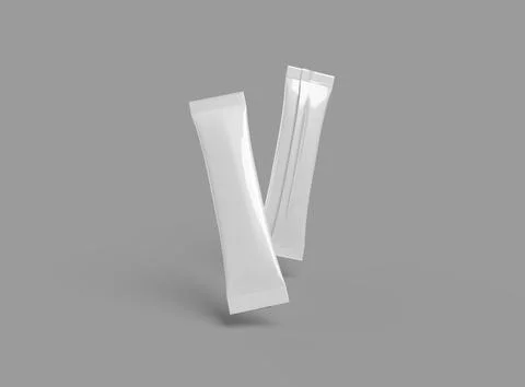 Render of a packaging stick for your product on grey background Stock Illustration