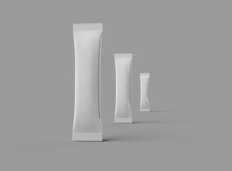 Render of a packaging stick for your product on grey background Stock Illustration