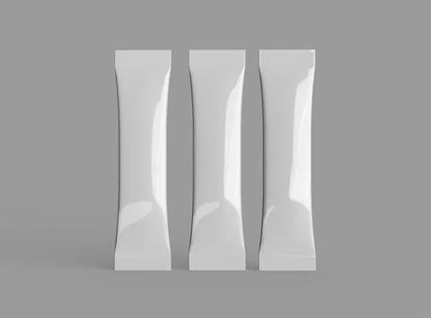 Render of a packaging stick for your product on grey background Stock Illustration