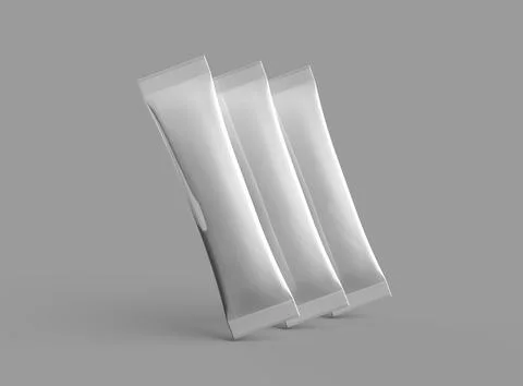 Render of a packaging stick for your product on grey background Stock Illustration