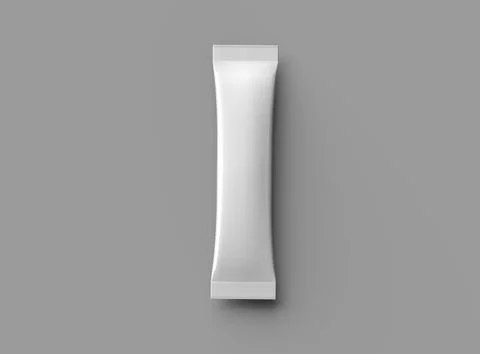 Render of a packaging stick for your product on grey background Stock Illustration