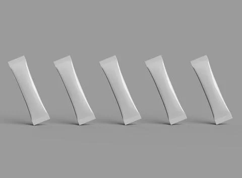 Render of a packaging stick for your product on grey background Stock Illustration