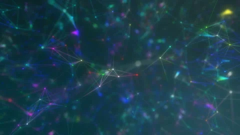 Render plexus connections background. Abstract polygonal space dark background Stock Footage 114884548