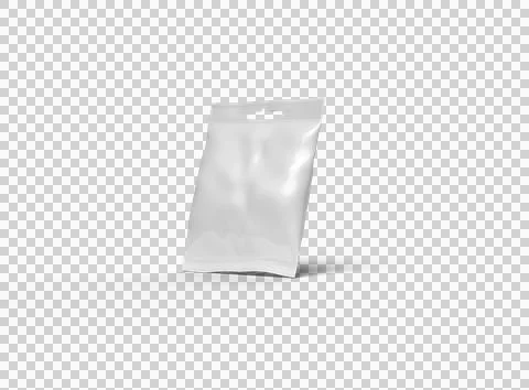 Render of resealable zip-lock bag with hanging hole on transparent background Stock Illustration