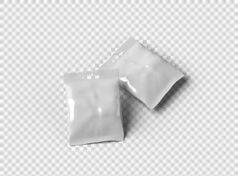 Render of resealable zip-lock bag with hanging hole on transparent background Stock Illustration