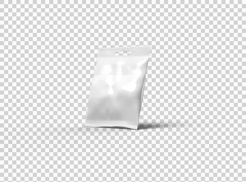 Render of resealable zip-lock bag with hanging hole on transparent background Stock Illustration